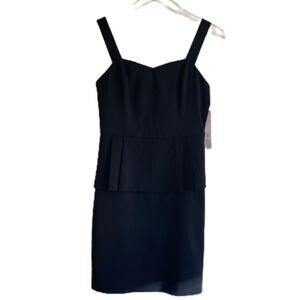 NWT Kensie Black Peplum Sleeveless Dress Size Small